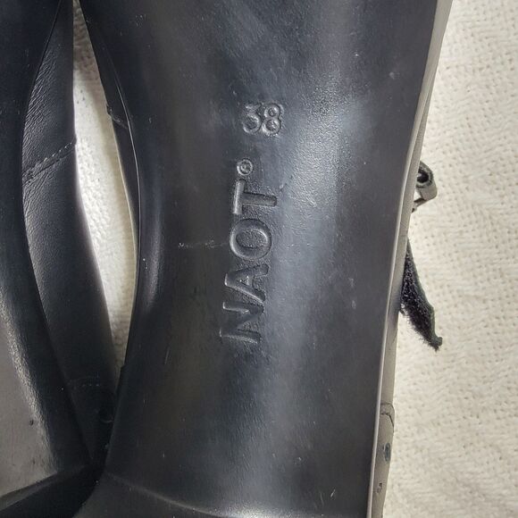 Naot Amato Black Leather Pump Maryjane Size EU 38 US 7-7.5 EUC Retro - Picture 14 of 16